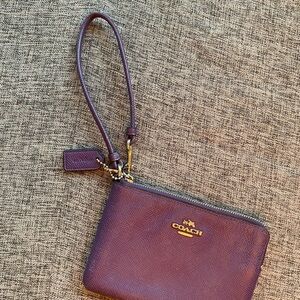 Coach Purple Wristlet